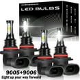 thumbnail image 1 of For 2004-2012 Chevrolet Colorado LED Headlight Bulbs 9005 9006 High/Low Beam 6000K Bright White Halogen Upgrade Headlights Replacement Bulbs,4PCS, 1 of 11