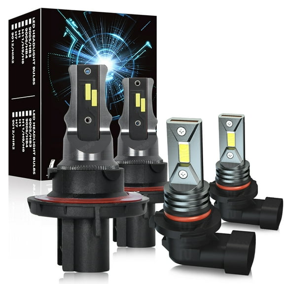 For 2004-2014 Ford F-150 FX4 Crew Cab Pickup 4-Door 5.4L Quayub LED Headlight Fog Bulbs