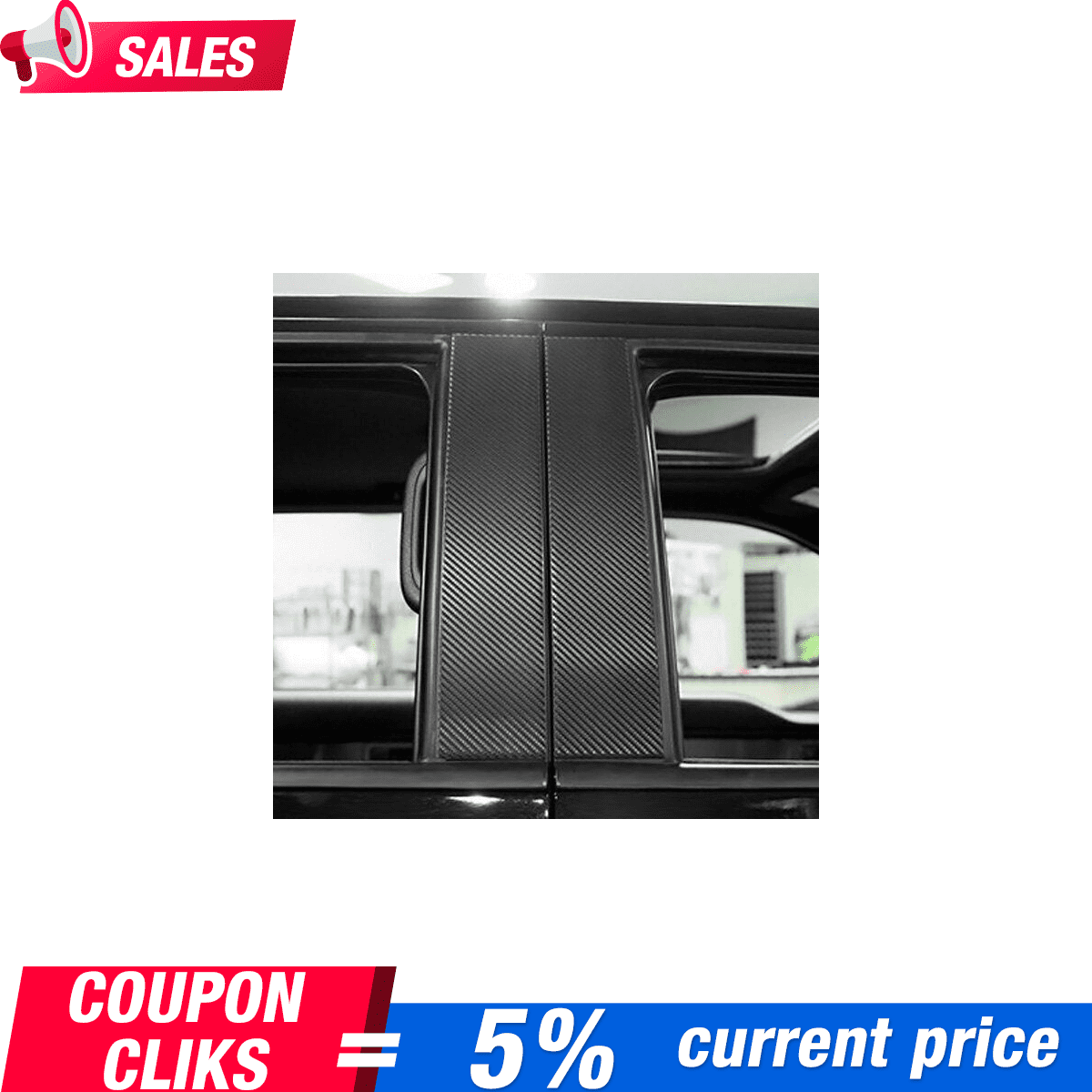 Real Carbon Fiber Window Pillar Posts – For Ford F-150 SuperCrew 2004-2014 (4-Piece Set)