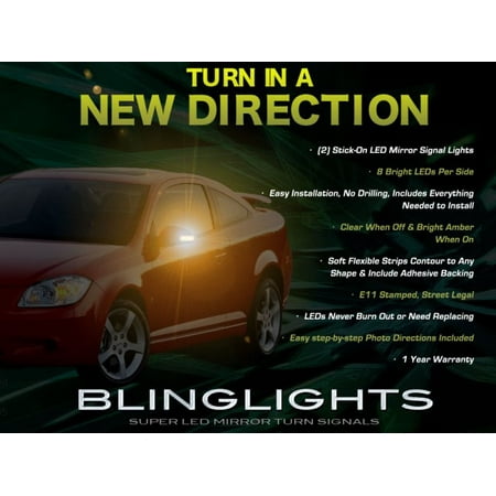 For 2005 2006 2007 2008 2009 2010 Pontiac G5 Side Mirror LED Turnsignals Turn Signals Lights Signalers
