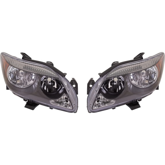 For 2005 2006 2007 Scion tC Headlight Assembly Pair Driver and Passenger Side Black Housing DOT Certified For SC2502101