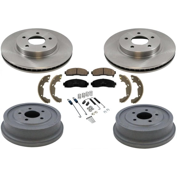 For 2005-2006 Equinox Front Disc Rotors Rear Brake Drums Brake Shoes Hardware
