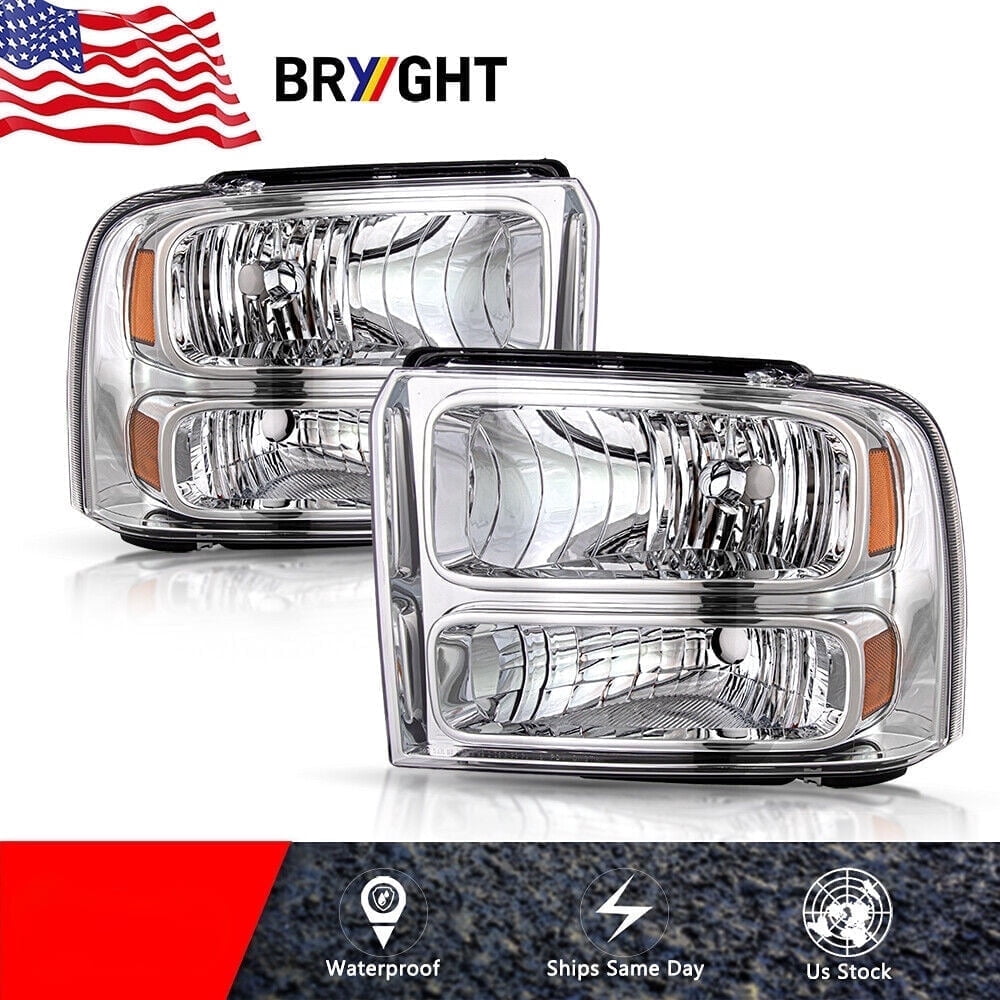 For 2005-2007 Ford F250 F350 F450 F550 Superduty Headlights Left+Right 05 06 07