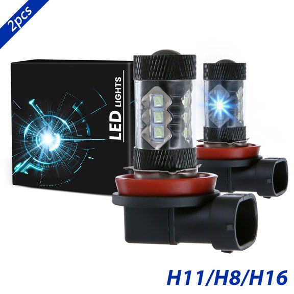 For 2005 2008-2018 Ford Focus LED Fog Light Bulbs Replacement 8000K Blue Lamp 2pcs