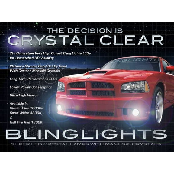 For 2005-2008 Dodge Magnum LED Drivinglights Foglamps Kit white blue