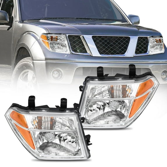For 2005-2008 Nissan Frontier 05-07 Pathfinder Halogen Headlights Headlamps Pair