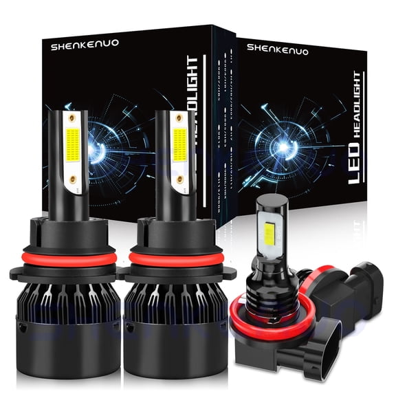 For 2005-2010 Chevrolet Cobalt LED Headlight Bulbs 9007/HB5 High/Low Beam H11 H8 Fog Light 6000k 4pcs
