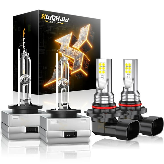 Led Headlight Low Beam & Fog Light Bulbs Fit for 2005-2013 Corvette C6 SET OF 4