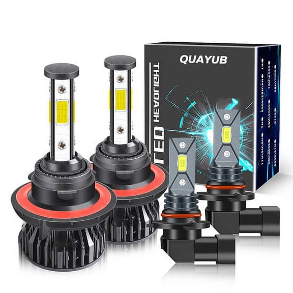 For 2005-2014 Ford F 150 6000K LED Headlights Hi/Lo Fog Lights Bulbs Combo 4pcs