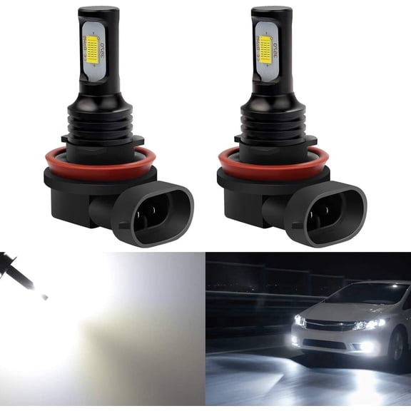 For 2005-2018 Ford Focus LED Fog Light Bulbs H11 H8 LED Bulbs 80W 6000K 2pcs