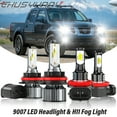 thumbnail image 1 of For 2005-2019 Nissan Frontier 4x LED High&Low Beam Headlight Fog Light Bulbs Kit 6000K White, 1 of 16