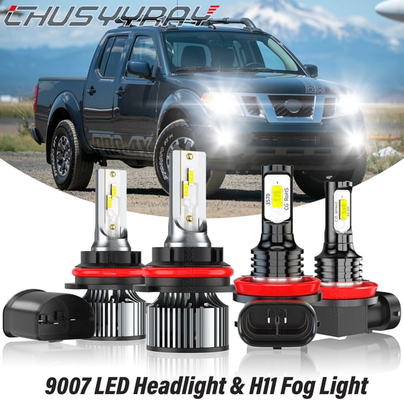 For 2005-2019 Nissan Frontier 4x LED High&Low Beam Headlight Fog Light Bulbs Kit 6000K White
