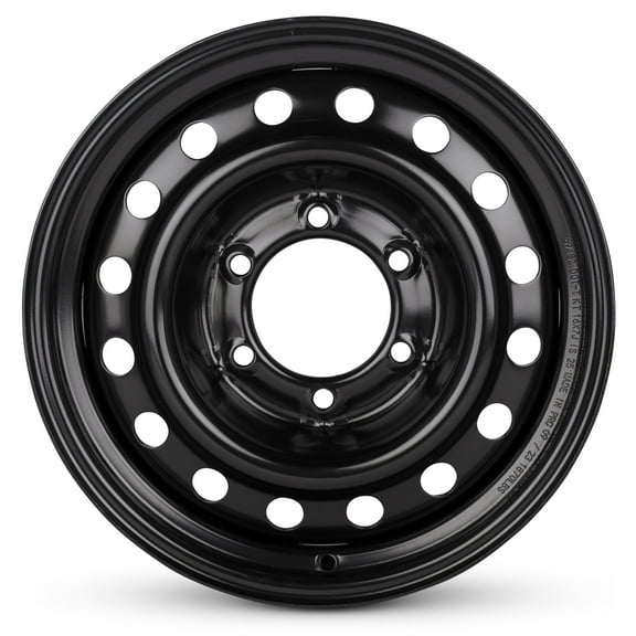 For 2005-2019 Toyota Tacoma 16 Inch Painted Black Steel Rim - OE Direct Replacement - Road Ready Truck Wheel