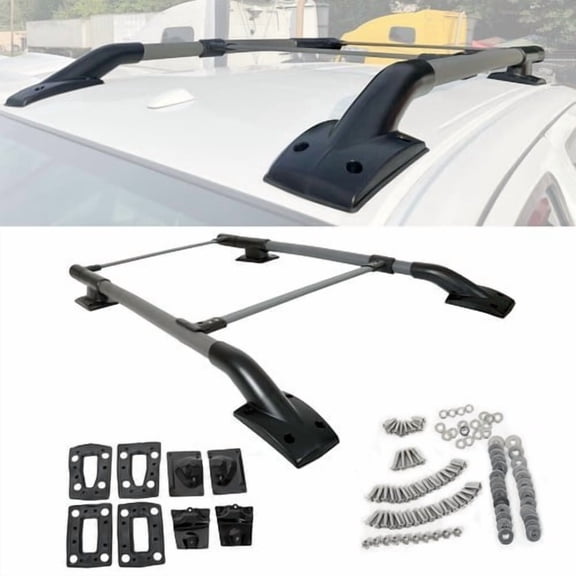 For 2005-2021 22 Nissan Frontier 4Door Black Cap Roof Rack Rail Luggage Carrier