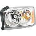 thumbnail image 1 of For 2005 Dodge Truck Dakota Driver Side Chrome Headlight DOT Certified For 55077607AB | CH2502159, 1 of 5