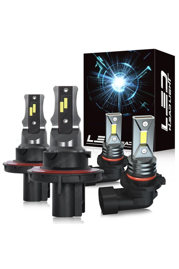For 2005 Ford Excursion 6.0L V8 Quayub Combo LED Headlight + Fog Light Bulbs Kit 6000K