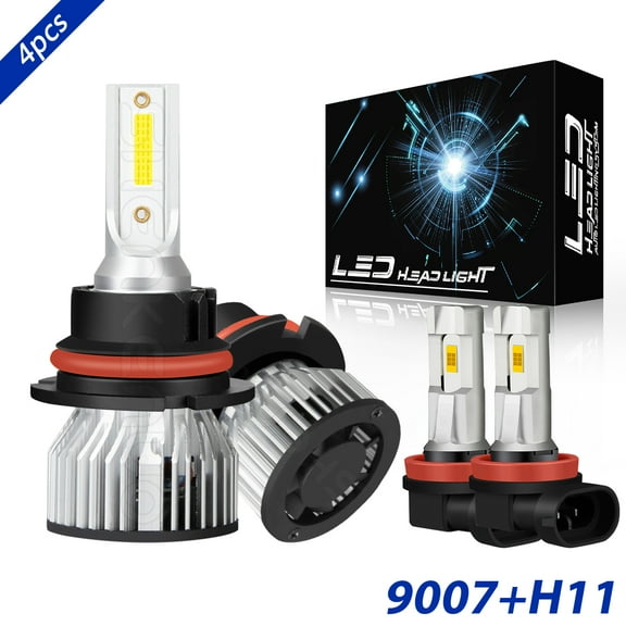 For 2005 Ford Focus LED Headlight Fog Light Bulbs Combo Kit 6000K White 4pcs