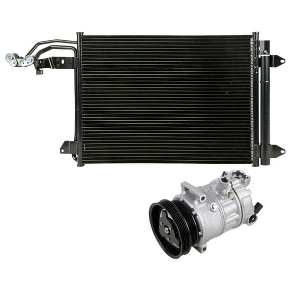 For 2005 VW Jetta Mk5 2.5L OEM AC Compressor w/ A/C Condenser & Drier - BuyAutoParts