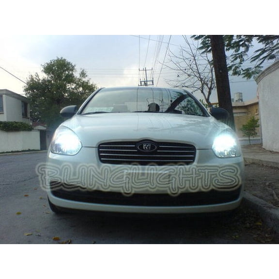 For 2006 2007 2008 2009 2010 2011 Hyundai Avega Bright White Light Bulbs for Headlamps Headlights