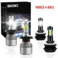 thumbnail image 1 of For 2006-2008 Chevrolet Aveo5 4x Combo 9003 H4 LED Headlight 881 Fog Light Bulbs Kit, 1 of 16