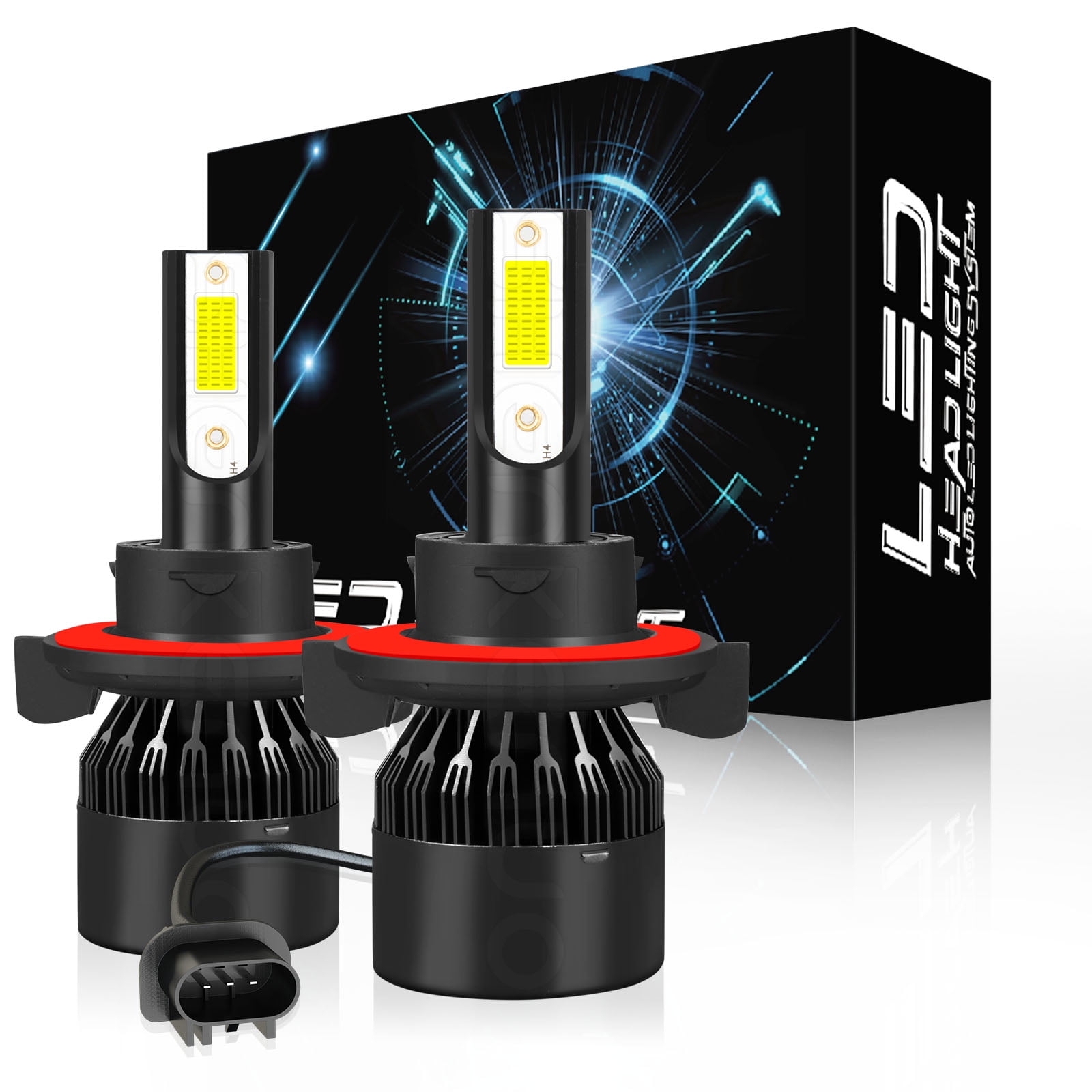 For  2006-2009 Dodge Ram 1500 2500 3500 6000K White LED Headlights Bulbs KIT High Low Beam
