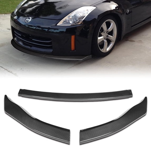 For 2006-2009 Nissan 350Z Z33 GT-Style Carbon Look Front Bumper Body Spoiler Lip