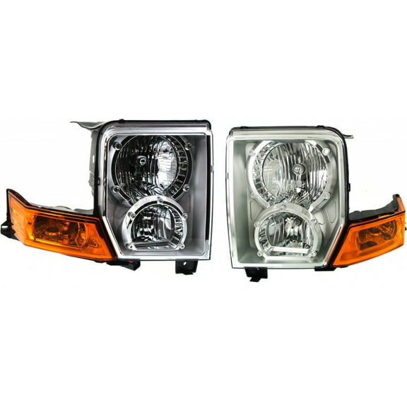 For 2006-2010 Jeep Commander Headlight Driver and Passenger Side DOT Certified Bulbs Included CH2518117 CH2519117 | 55396537AI, 55396536AI
