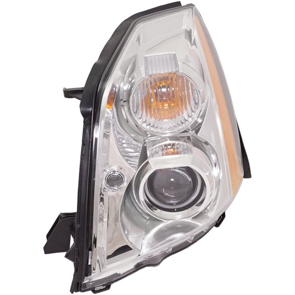 For 2006-2011 Cadillac DTS Headlight Driver Side| HID | Chrome Crystal Housing | Clear Lens | Replacement For GM2502275 | 2086482