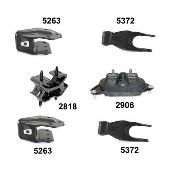 For 2006-2011 Chevrolet Impala/ Monte Carlo 3.5L Engine Motor & Trans. Mount Set 6PCS A5263, A2906, A5372, A2818