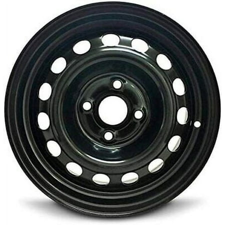 Wheel Rim for 2006-2011 Kia Rio 14 in Black Steel Rim Direct Fit