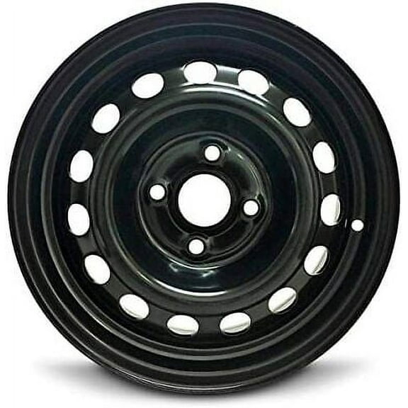 Wheel Rim for 2006-2011 Kia Rio 14 in Black Steel Rim Direct Fit