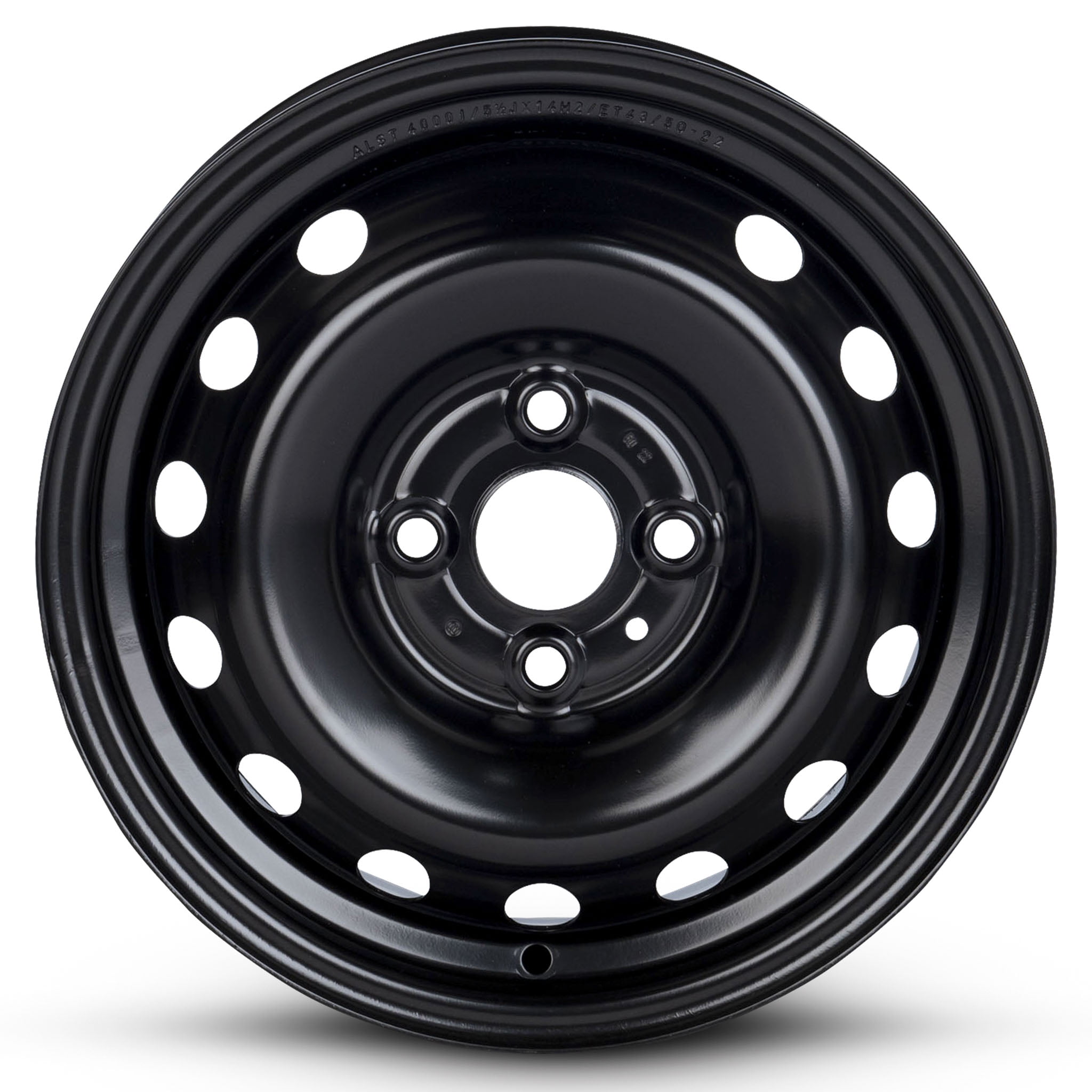For 2006-2017 Hyundai Accent 14 Inch Painted Black Rim - OE Direct Replacement - Road Ready Car Wheel