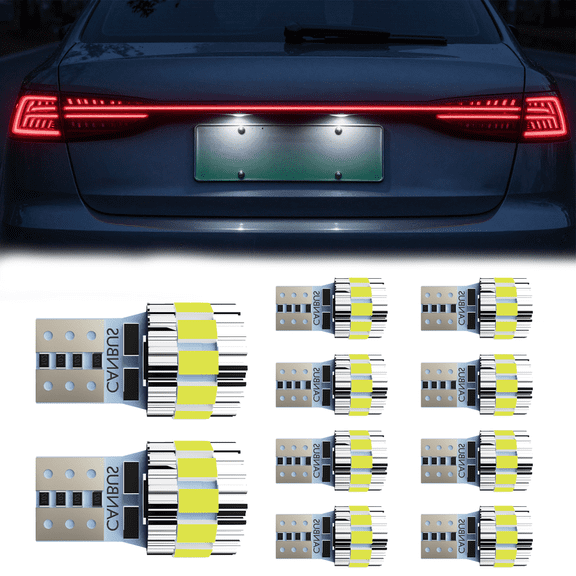 For 2006 Maybach 57,Super White T10 168 W5W 2825 LED License Plate Interior Light Bulb 6500K,Pack of 10