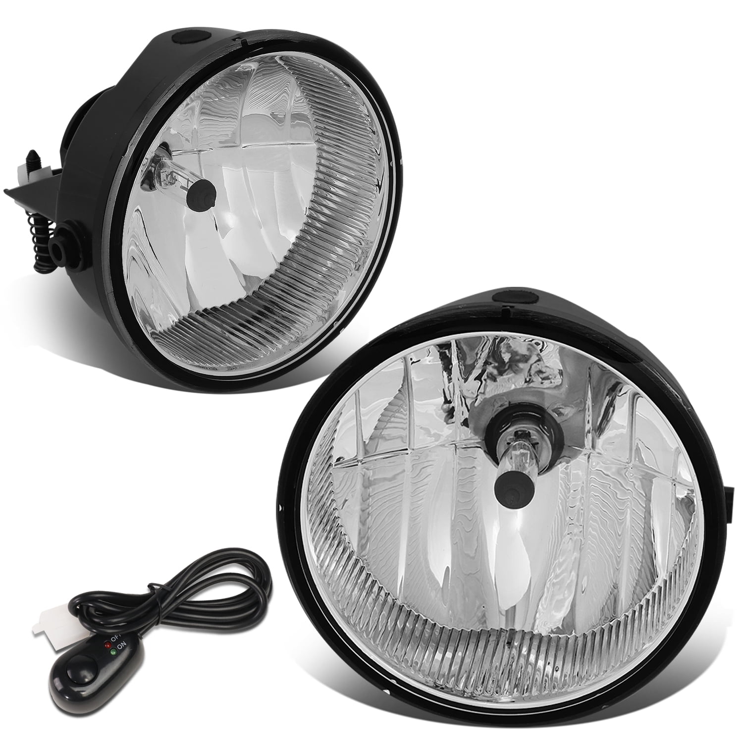 For 2006 to 2010 Ford F150 Lincoln Mark LT Pair of Factory Style Clear Lens Front Driving Fog Lights Lamps with Switch 07 08 09