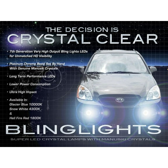 For 2007 2008 2009 Kia Rondo LED Fog Lamps Driving Lights Foglamps Foglights Drivinglights Kit
