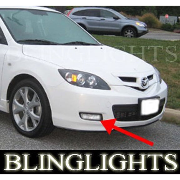 For 2007 2008 2009 Mazda3 Mazda 3 Hatchback Hatch Xenon Foglamps Fog Lamps Driving Lights Kit