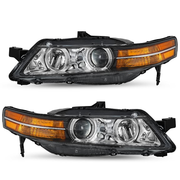 For 2007-2008 Acura TL Base/Navi Model HID Xenon Headlights Assembly Pair