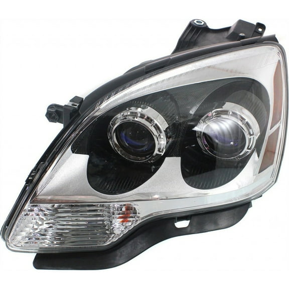 For 2007-2008 GMC Acadia Headlight Driver Side GM2502294; 1st Design; Blue Lens-replaces 25826765