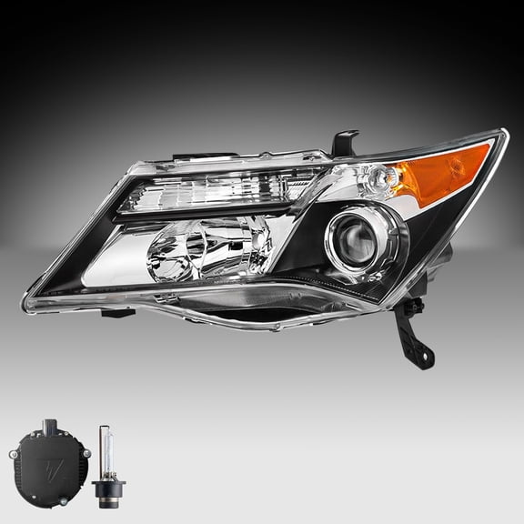 For 2007-2009 Acura MDX Black W/HID Bulbs Left Side Headlight Assembly 07-09