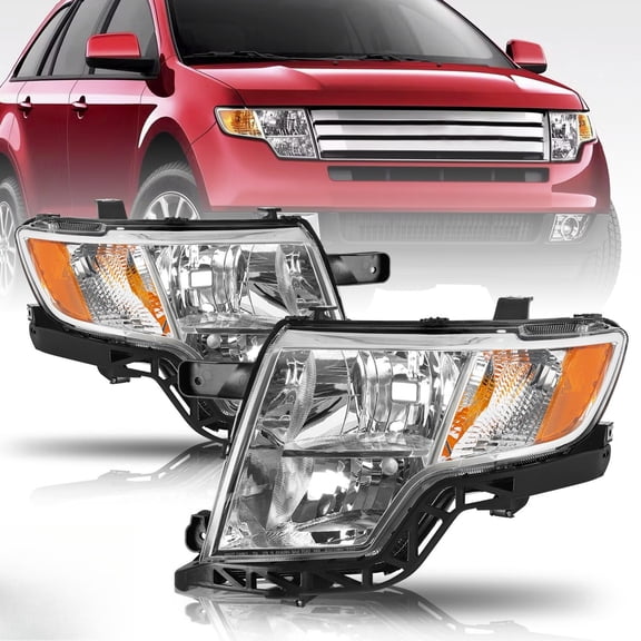 For 2007-2010 Ford Edge SE SEL Headlight Assembly Headlamp Pair Left+Right Set