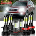 thumbnail image 1 of For 2007-2011 2012 GMC Acadia Combo H7 H11 LED Headlight 5202 Foglight Kit 6000K, 1 of 12