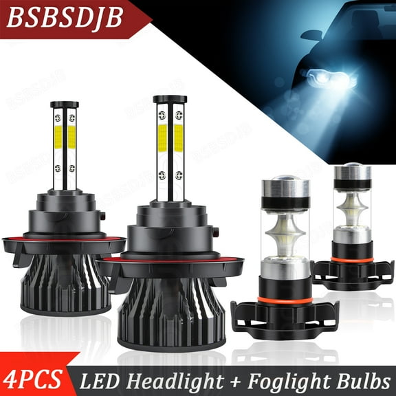 For 2007-2012 2013 GMC Yukon Denali 4x 6000K LED Headlight & Fog Light Bulbs