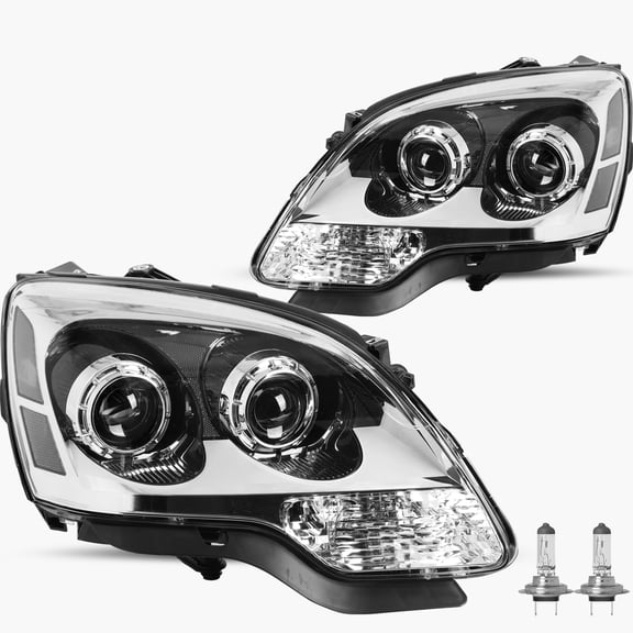 For 2007-2012 GMC Acadia Projector Factory Headlights Headlamps LH+RH w/ Bulbs