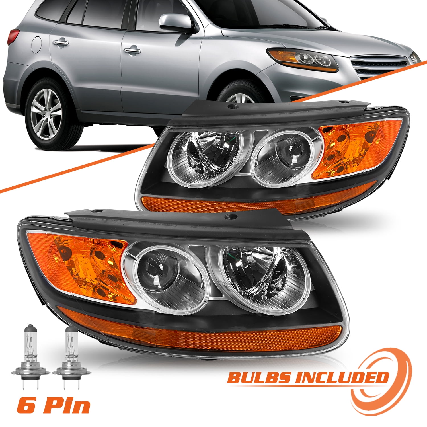 Aazon.co: JSBOYAT Halogen Headlight Assebly Copatible with 2007