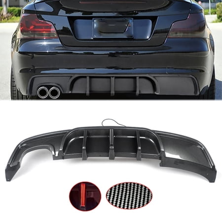 For 2007-2013 BMW 1 Series E82 Coupe 125i 135i M Sport Carbon Fiber Look Rear Diffuser Lip