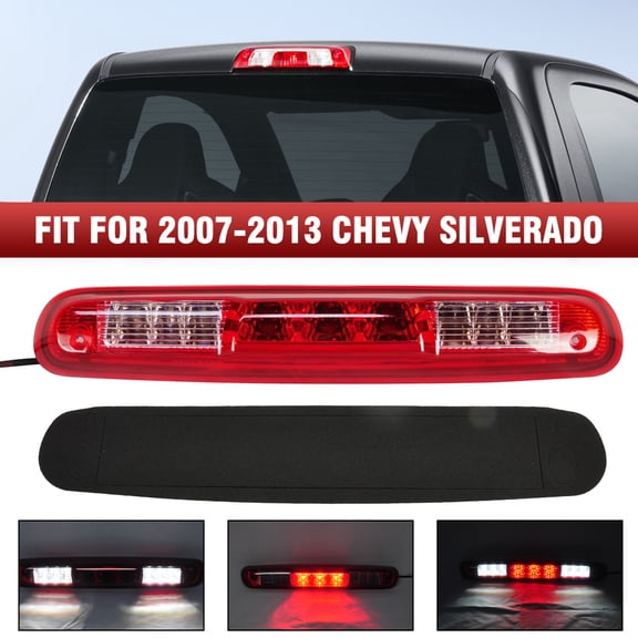 For 2007-2013 Chevy Silverado GMC Sierra Red LED 3RD Third Brake Light Cargo Lamp 923-247  GM25890530