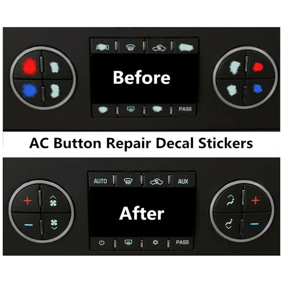 For 2007-2013 GM AC CLIMATE CONTROL BUTTON DECALS For GMC AND CHEVROLET TRUCKS