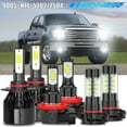 thumbnail image 1 of For 2007-2013 GMC Sierra 1500 2500 - LED Headlight & Fog Light Bulbs Kit Oty 6, 1 of 12