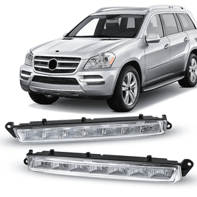 For 2007-2013 Mercedes GL320 GL350 GL450 LED DRL Fog Light Pair w/ Clear Lens