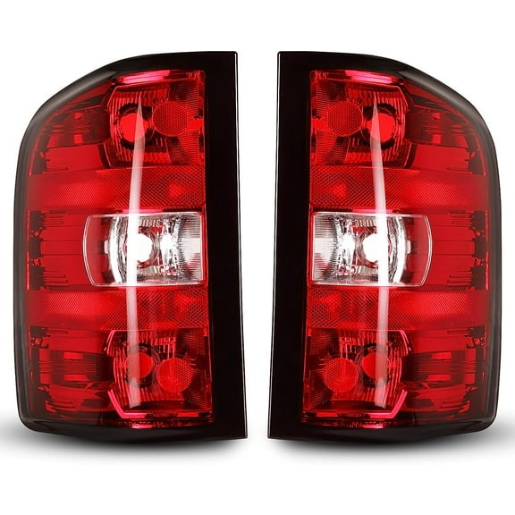 For 2007-2013 chevy silverado 1500 2500 3500 Tail Lights Replacement Rear Brake Lamps Pair w/o Bulbs&Wiring